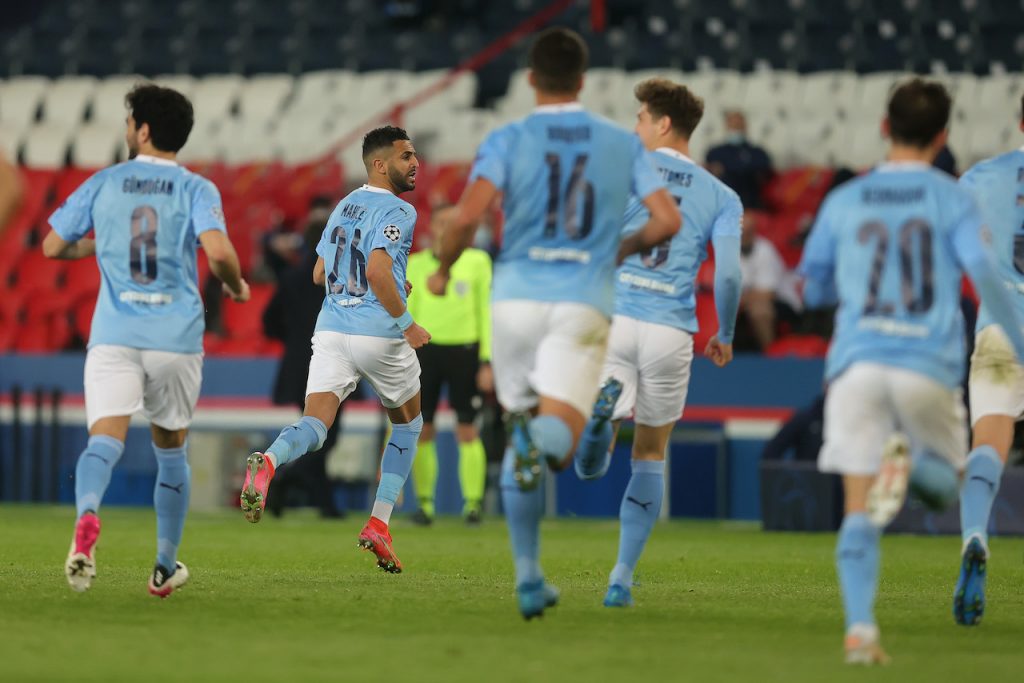 Mahrez Paris Saint-Germain v Manchester City  - UEFA Champions League Semi Final: Leg One