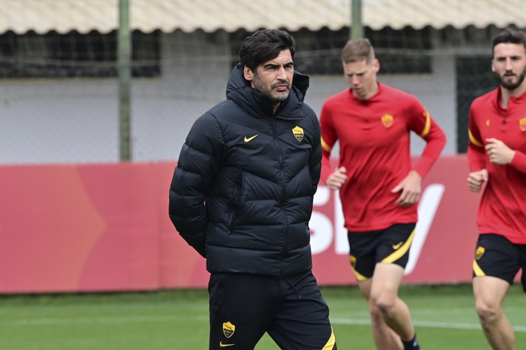Fonseca AS Roma, sessione di allenamento a Trigoria