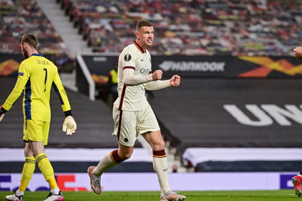 manchester roma gol dzeko