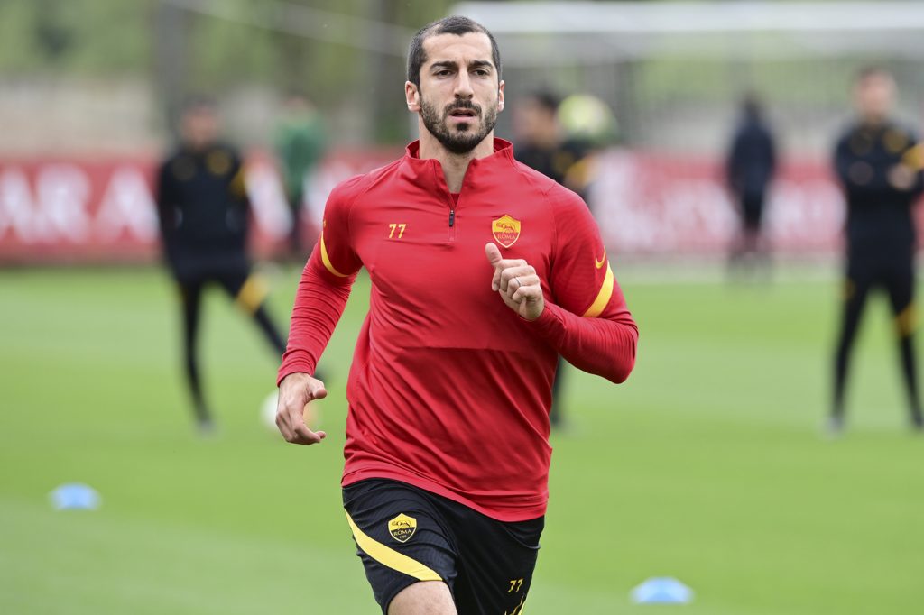 Mkhitaryan AS Roma, sessione di allenamento a Trigoria