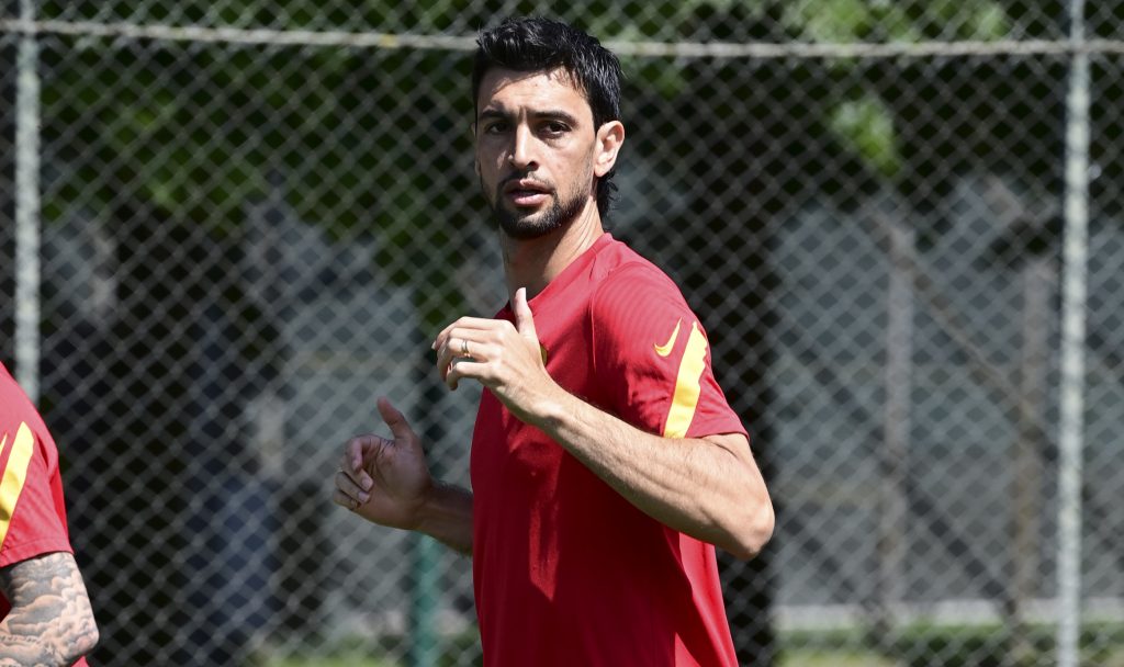 pastore AS Roma, sessione di allenamento a Trigoria