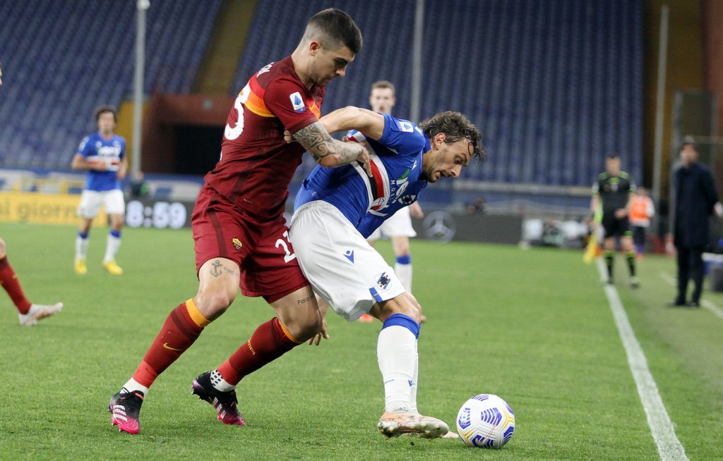 Mancini Gabbiadini Sampdoria vs Roma - Serie A TIM 2020/2021