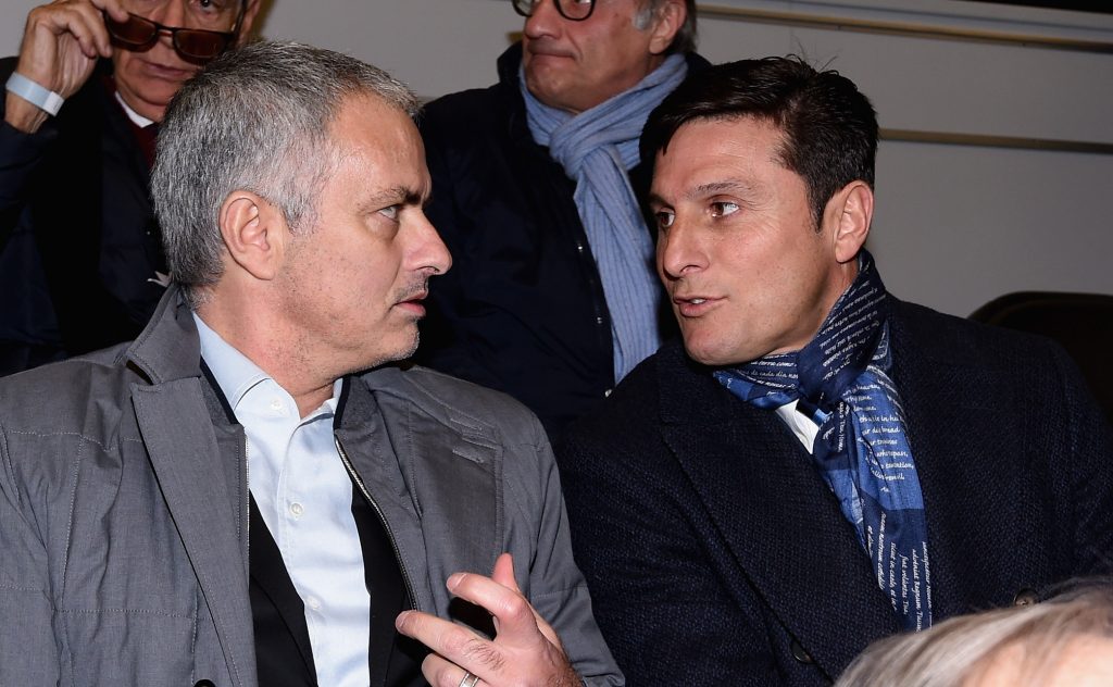zanetti mourinho FC Internazionale Milano v UC Sampdoria - Serie A