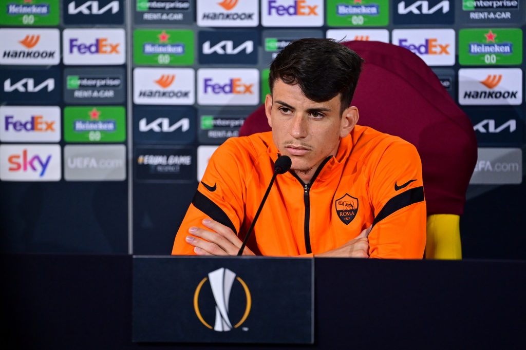 Ibanez Conferenza stampa di presentazione del match di Europa League tra Roma e Manchester United
