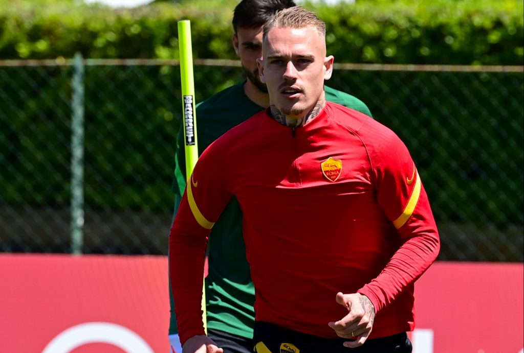 Karsdorp AS Roma, sessione di allenamento a Trigoria