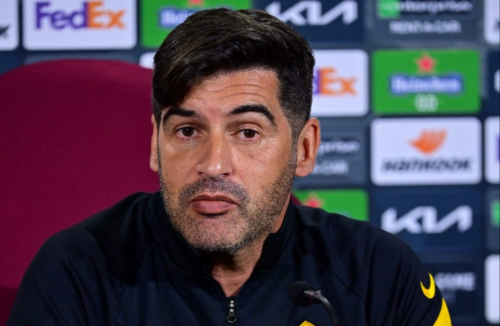 Conferenza stampa di presentazione del match di Europa League tra Roma e Manchester United