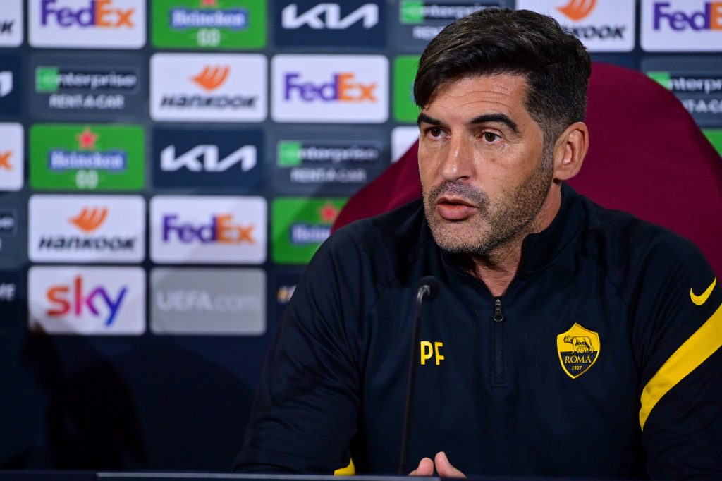 Conferenza stampa di presentazione del match di Europa League tra Roma e Manchester United