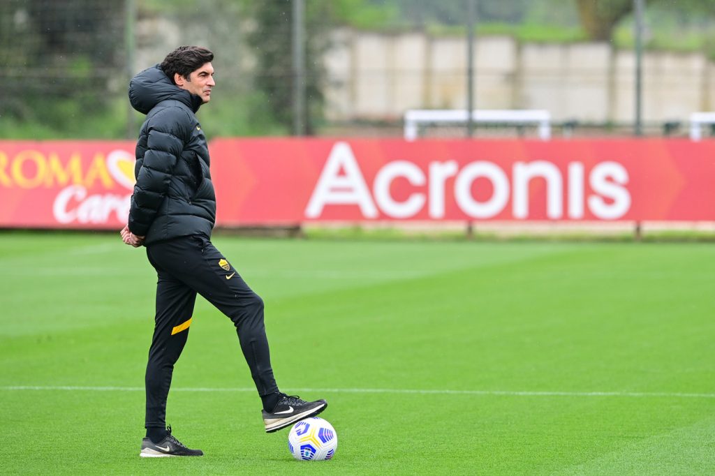 fonseca AS Roma, sessione di allenamento a Trigoria