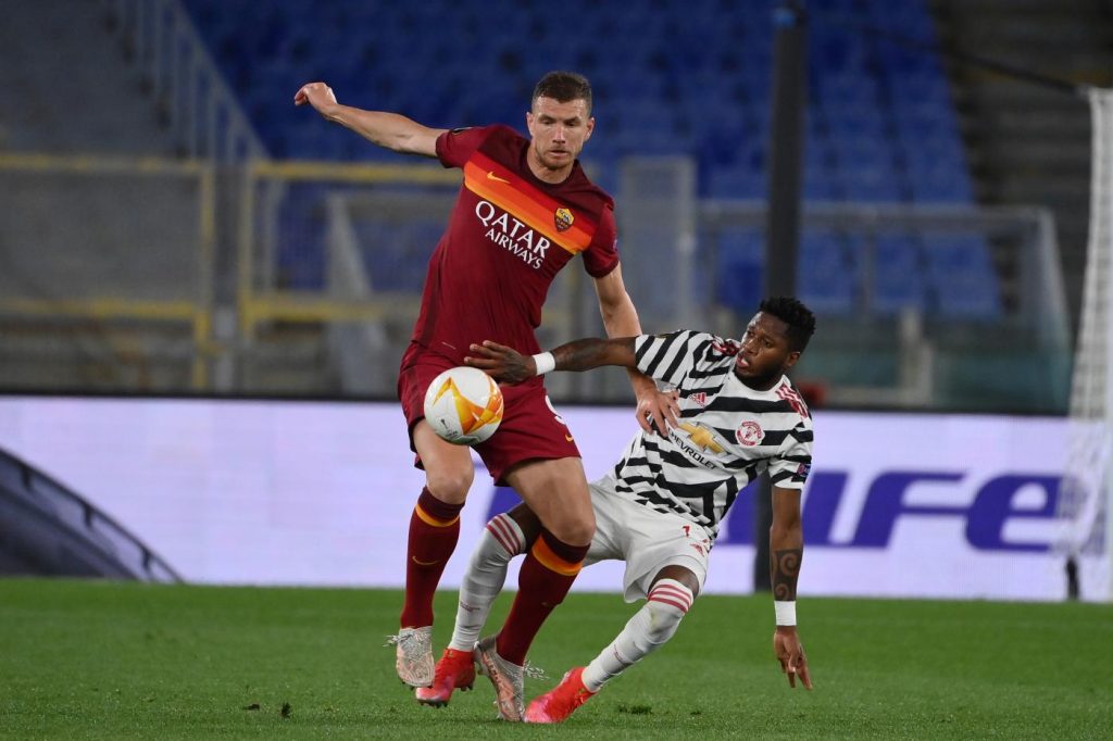 Manchester United vs Roma - Semifinale andata Europa League 2020/2021 dzeko fred