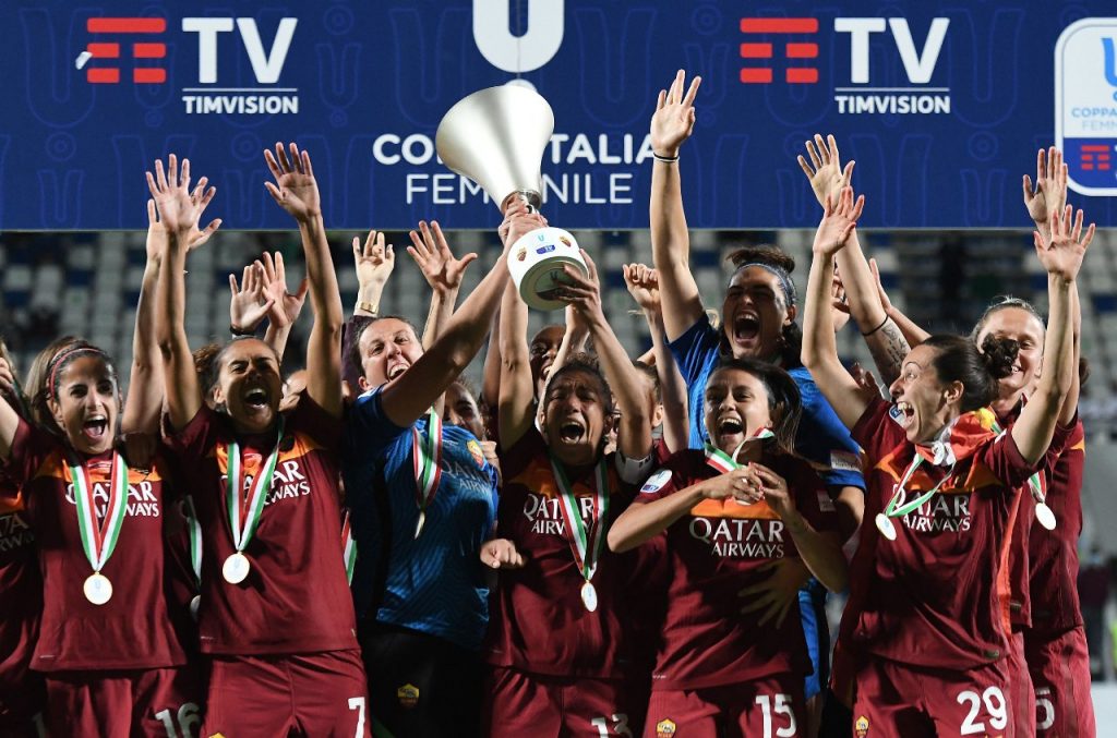 roma femminile coppa italia finale milan