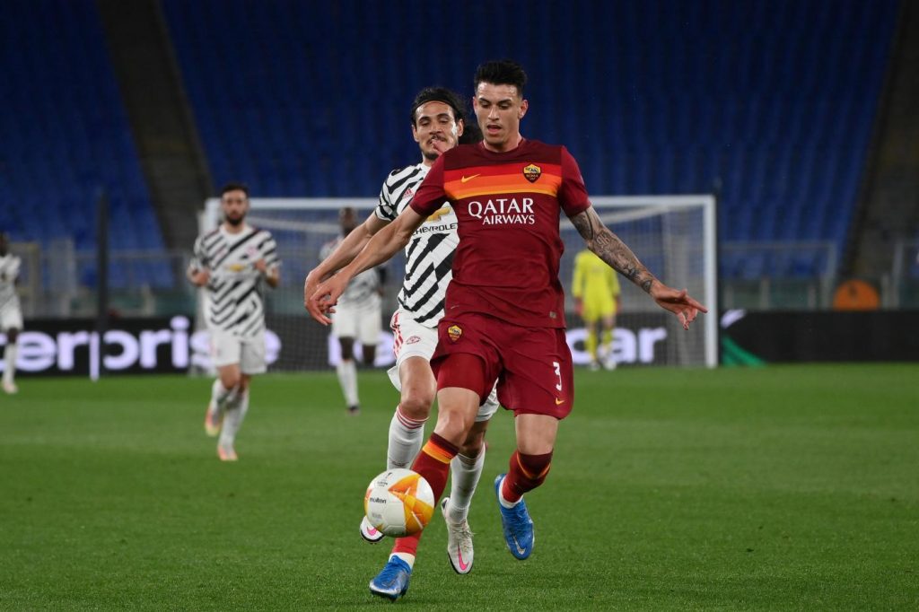 Manchester United vs Roma - Semifinale andata Europa League 2020/2021 ibanez cavani