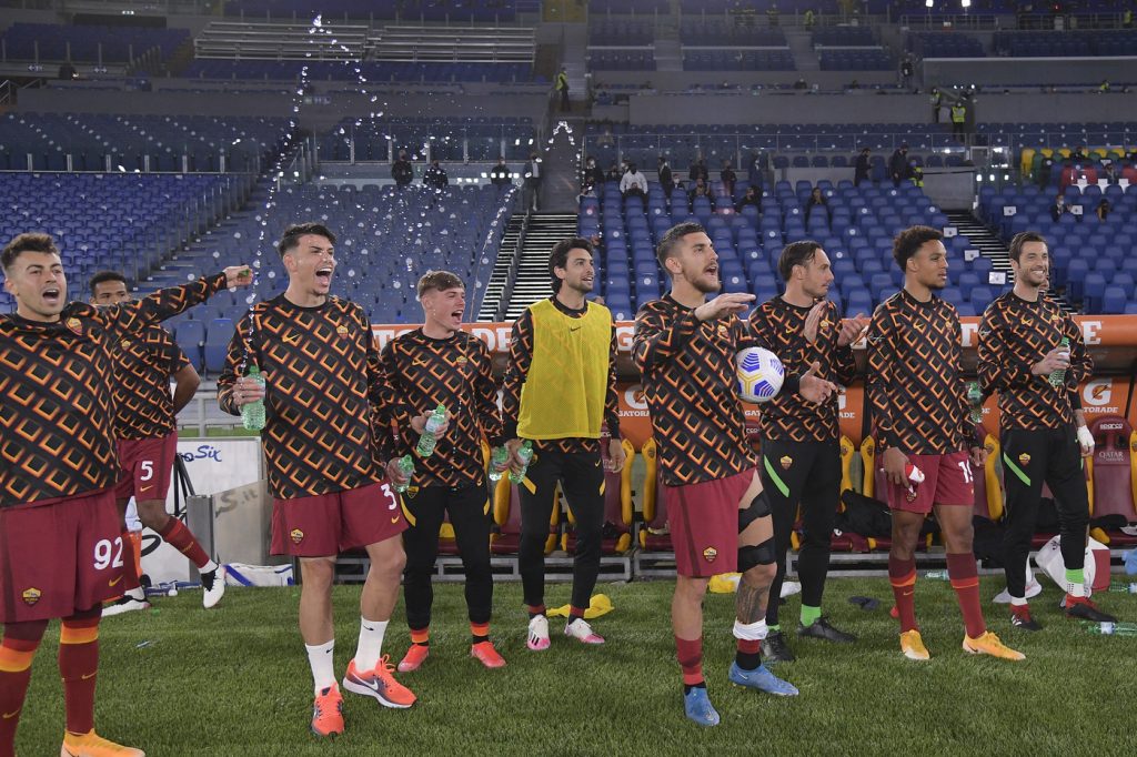 festa pellegrini Ibanez pastore Roma vs Lazio - Serie A TIM 2020/2021