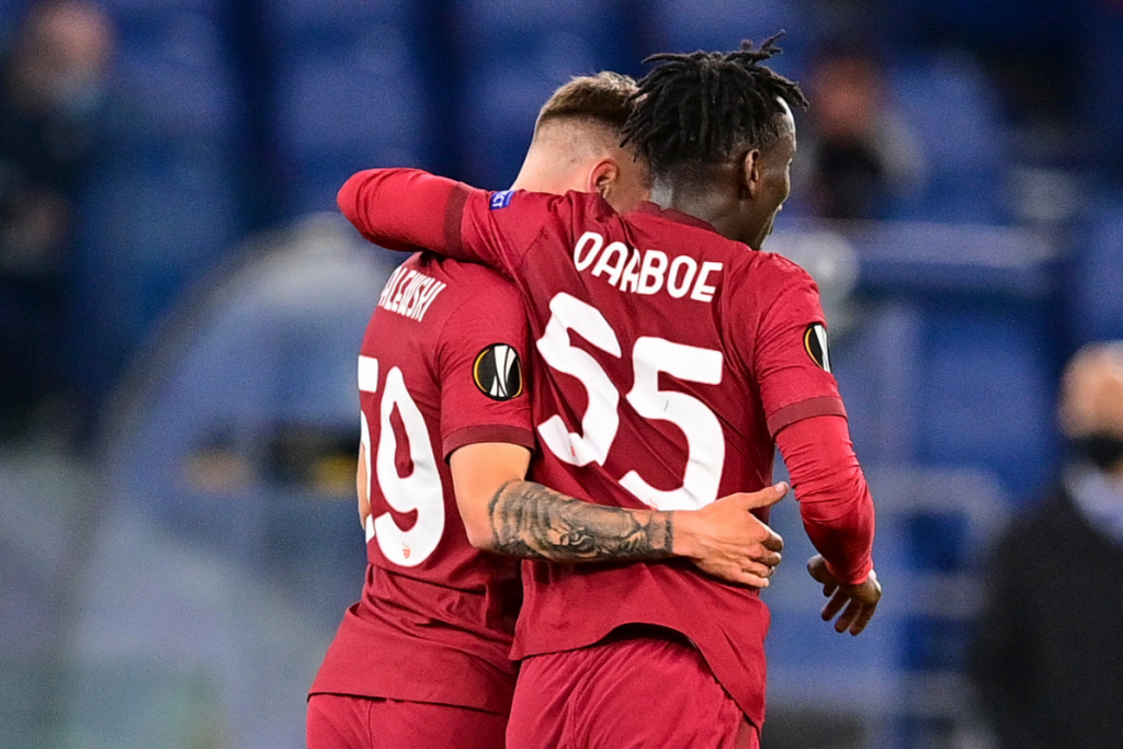 roma manchester gol zalewski darboe