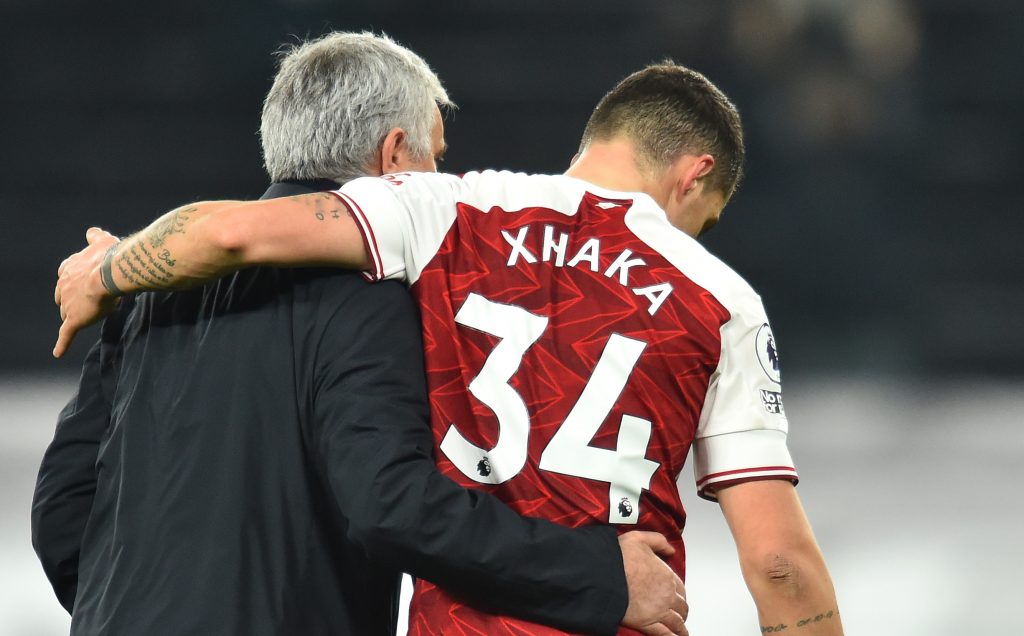 mourinho xhaka Tottenham Hotspur v Arsenal - Premier League