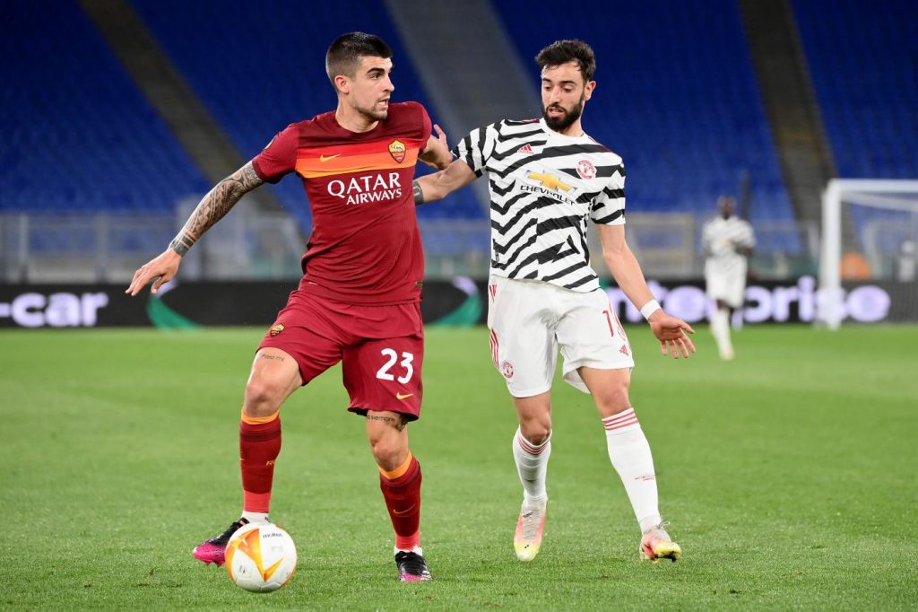 Manchester United vs Roma - Semifinale andata Europa League 2020/2021 mancini fernandes