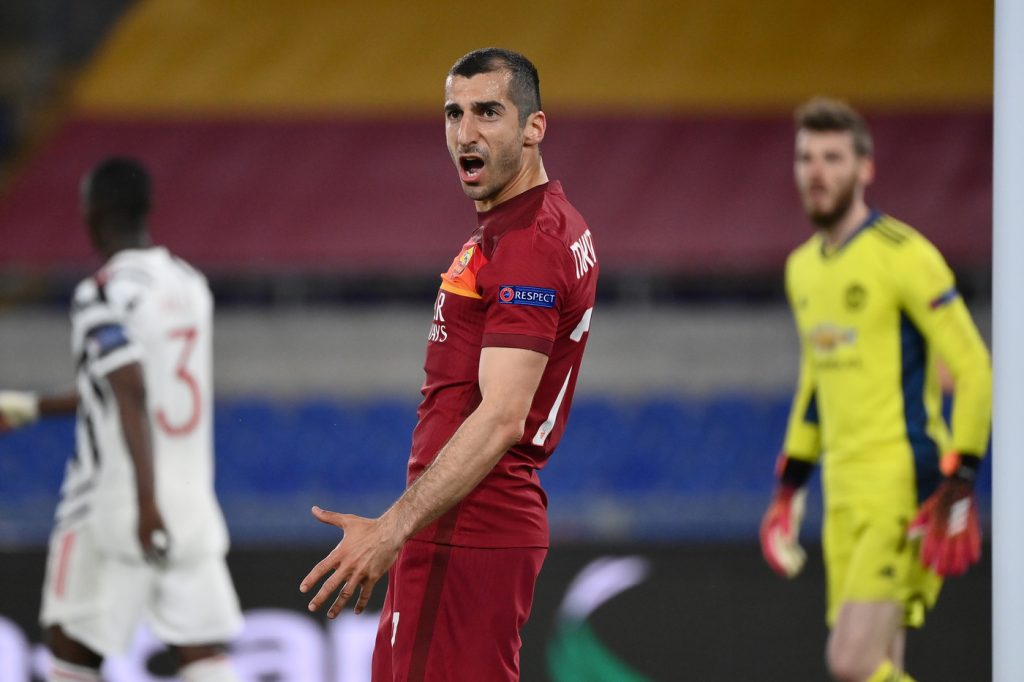 mkhitaryan Roma vs Manchester United - Europa League 2020/2021 Semifinale ritorno