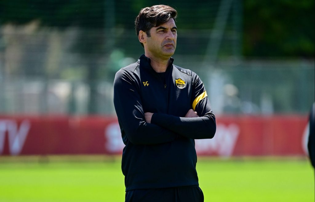Fonseca AS Roma, sessione di allenamento a Trigoria