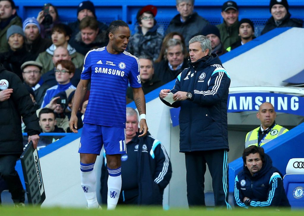 Mourinho Drogba Chelsea v Burnley - Premier League