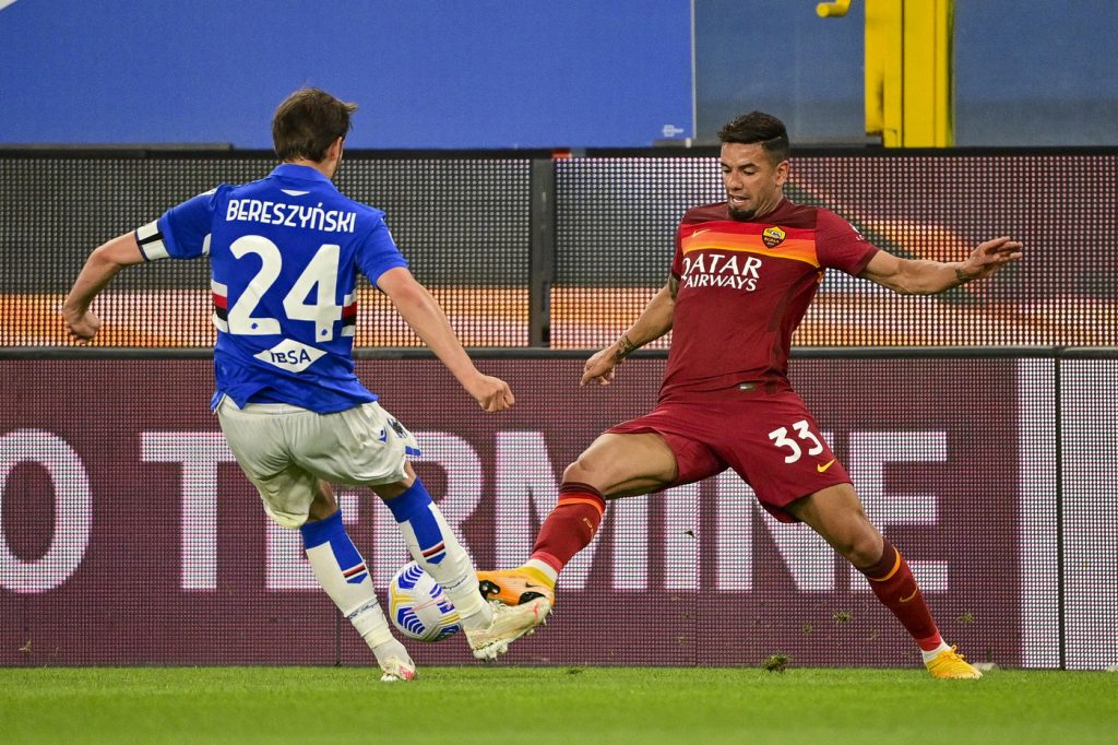 Bruno Peres Sampdoria vs Roma - Serie A TIM 2020/2021
