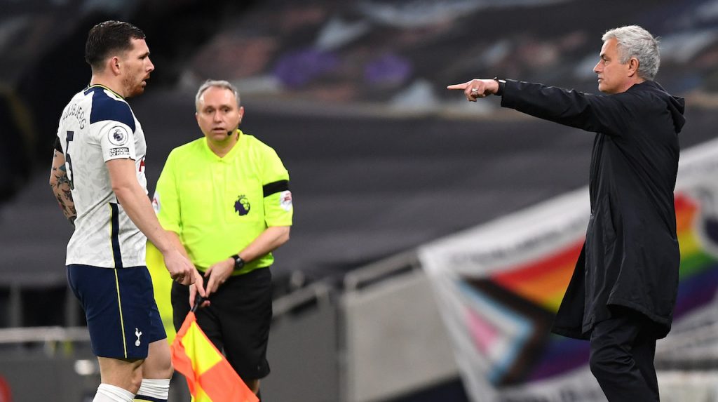 Hojbjerg Mourinho Tottenham Hotspur v Manchester City - Premier League