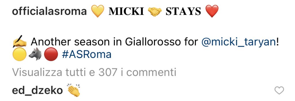 commento dzeko roma mkhitaryan