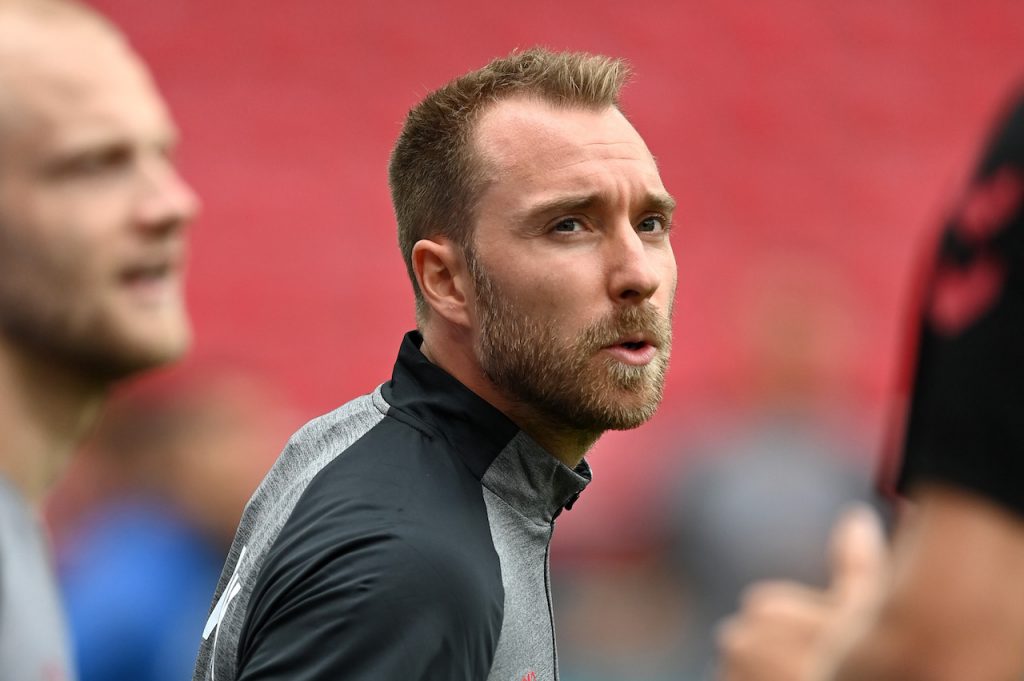 Eriksen Denmark Training Session and Press Conference - UEFA Euro 2020: Group B