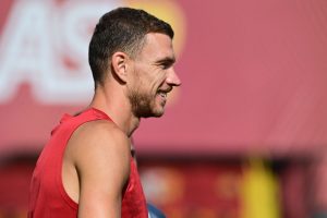 Dzeko As Roma Training
