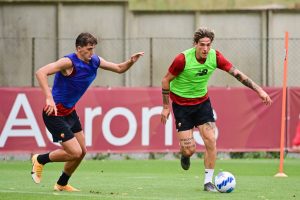 AS Roma Training Session zaniolo kumbulla