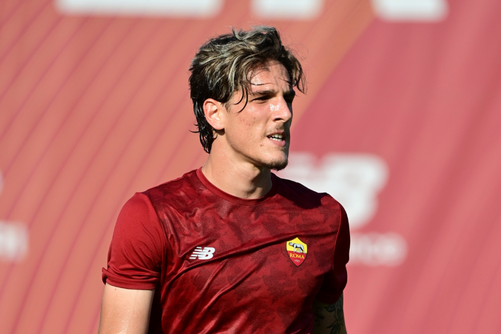 nicolò zaniolo allenamento trigoria
