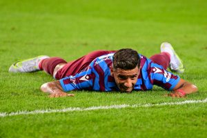 bruno peres Trabzonspor v AS Roma - UEFA Conference League: Play-Offs Leg One