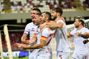 veretout mkhitaryan pellegrini vina US Salernitana v AS Roma - Serie A