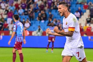 gol pellegrini  Trabzonspor v AS Roma - UEFA Conference League: Play-Offs Leg One
