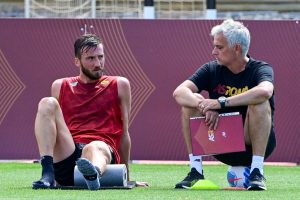 mourinho cristante AS Roma Training Session