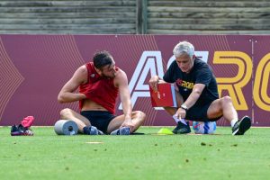 mourinho cristante AS Roma Training Session