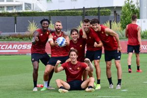 shomurodov bove kumbulla borja mayoral diawara AS Roma Training Session And Press Conference