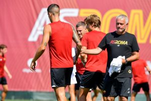 mourinho mancini AS Roma Training Session