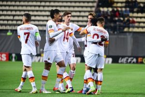gol el shaarawy smalling calafiori darboe pellegrini Zorya Lugansk v AS Roma: Group D - UEFA Europa Conference League