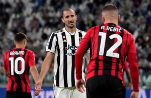 rebic chiellini Juventus v AC Milan - Serie A