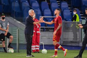 Mourinho e Pellegrini AS Roma v CSKA Sofia: Group C - UEFA Europa Conference League