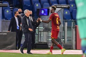 Mourinho e Abraham AS Roma v Udinese Calcio - Serie A