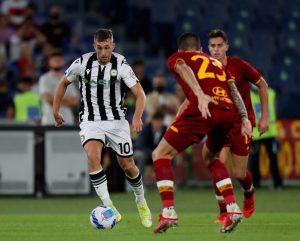 Mancini e Deulofeu AS Roma v Udinese Calcio - Serie A