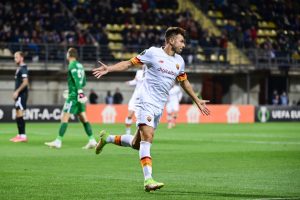 gol el shaarawy esultanza Zorya Lugansk v AS Roma: Group D - UEFA Europa Conference League