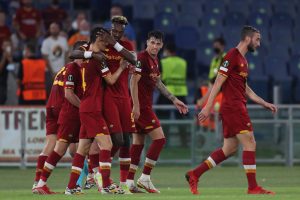 esultanza Abraham AS Roma v CSKA Sofia: Group C - UEFA Europa Conference League
