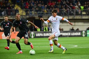 shomurodov Zorya Lugansk v AS Roma: Group D - UEFA Europa Conference League
