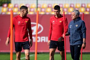 pellegrini mancini mourinho trigoria AS Roma Training Session