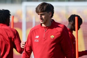 AS Roma allenamento kumbulla