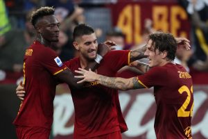 Zaniolo Pellegrini Abraham AS Roma v Empoli FC - Serie A