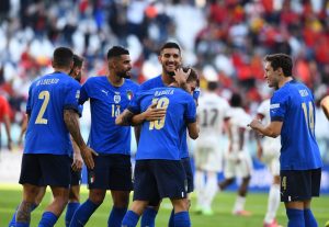 Pellegrini, Barella Italy v Belgium – UEFA Nations League 2021 Third Place Match