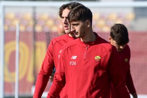 AS Roma allenamento kumbulla zaniolo