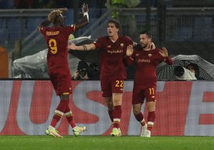 Carles Perez AS Roma v Zorya Lugansk: Group E - UEFA Europa Conference League